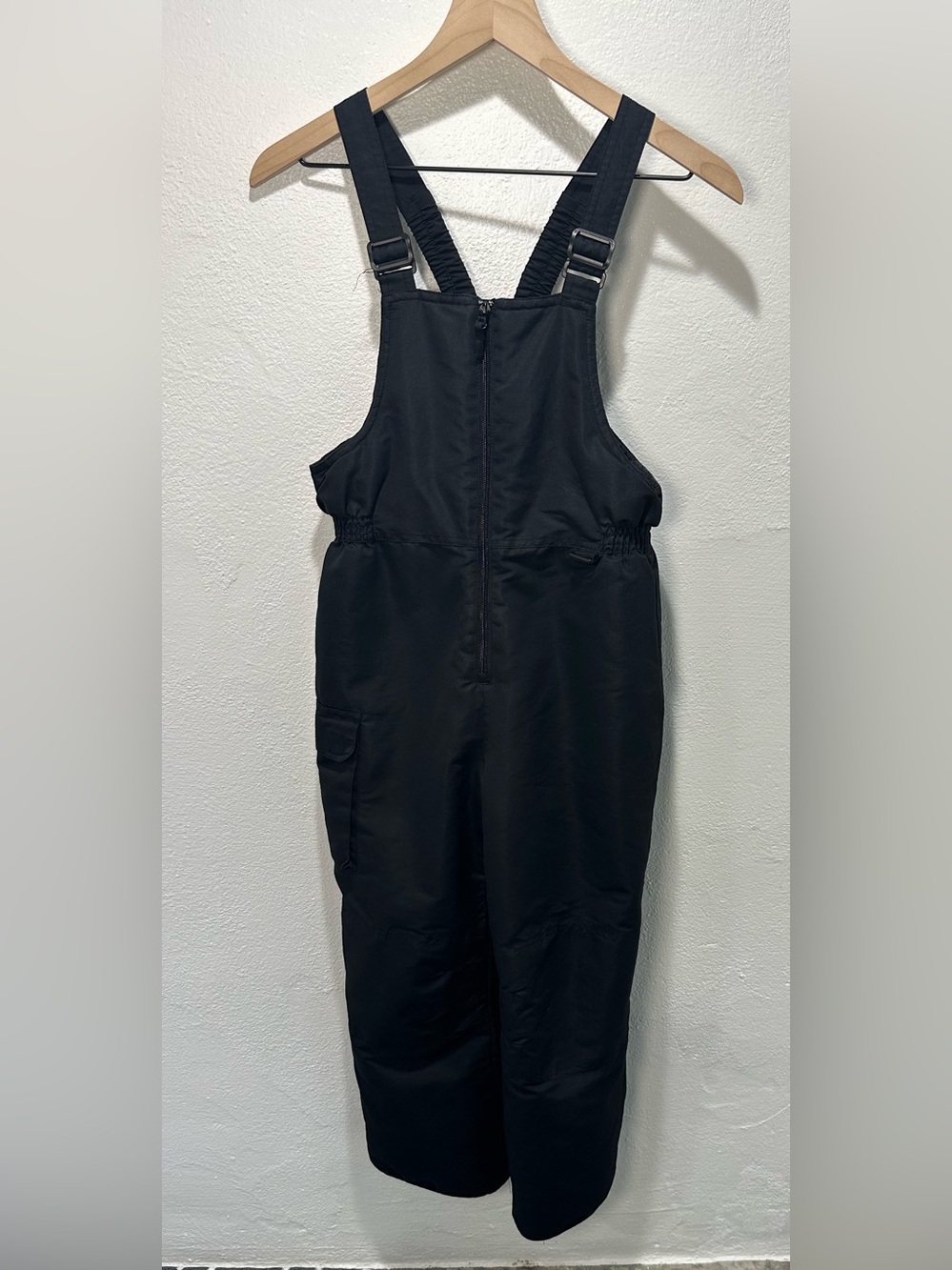Kids Black Snow Bibs Overalls - Size Large (Excellent Condition)